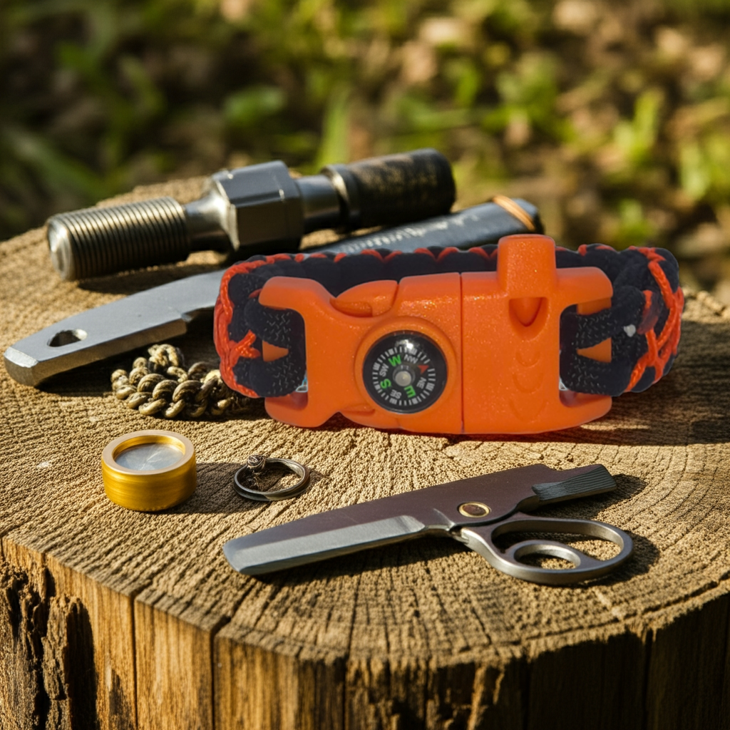 Inferno Weave Paracord Survival Bracelet